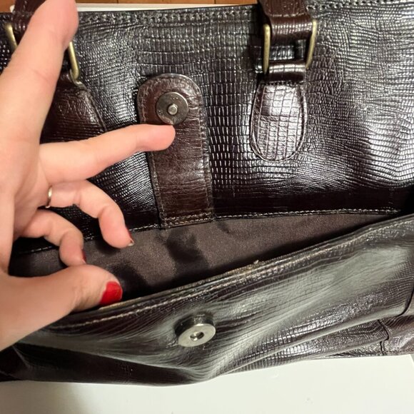 Bugatti Genuine Leather Bag Brown Vintage - Picture 7 of 16